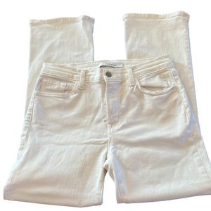 J BRAND Women’s Jeans Selena Mid-Rise Crop Bootcut Blanc White Denim Summer